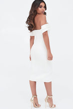 Load image into Gallery viewer, LAVISH ALICE DOUBLE LAYER BARDOT MIDI DRESS