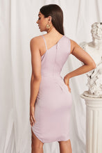 Load image into Gallery viewer, LAVISH ALICE COWL NECK ONE SHOULDER WRAP DRESS
