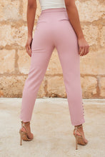 Load image into Gallery viewer, LAVISH ALICE MICRO BUTTON DETAIL TAPERED TROUSERS