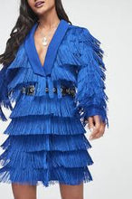 Load image into Gallery viewer, LAVISH ALICE FRINGE TAILORED BLAZER DRESS