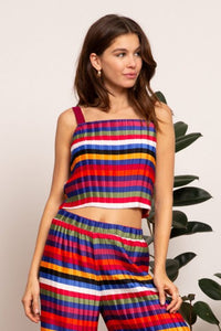 LUCY PARIS AURORA RAINBOW CROP TOP