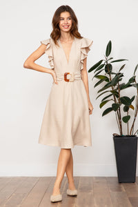 LUCY PARIS CELESTE BELTED DRESS