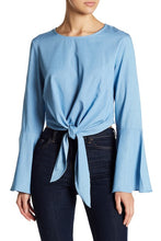 Load image into Gallery viewer, BELL SLEEVE TIE TOP