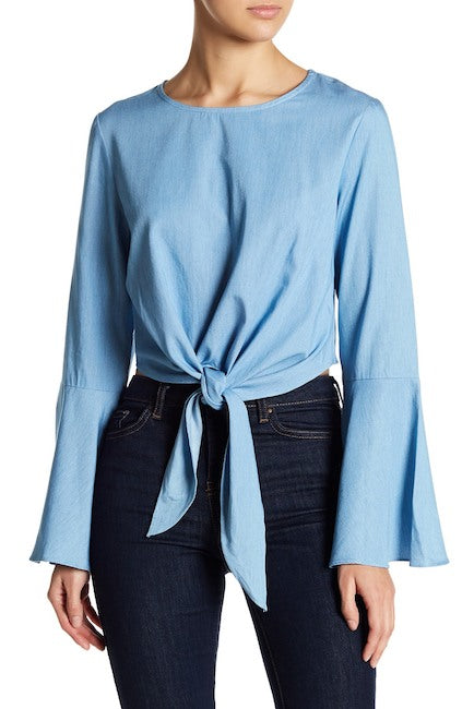 BELL SLEEVE TIE TOP