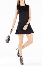 Load image into Gallery viewer, BCBG ALYN FRINGE TRIM FLOUNCE HEM DRESS