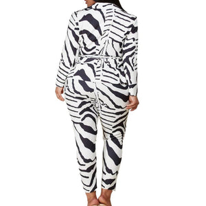 ZEBRA PRINT PANT SUIT