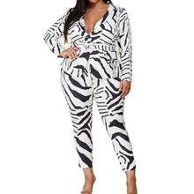 Load image into Gallery viewer, ZEBRA PRINT PANT SUIT