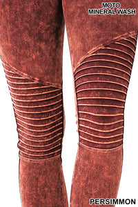 MINERAL WASHED MOTO LEGGING