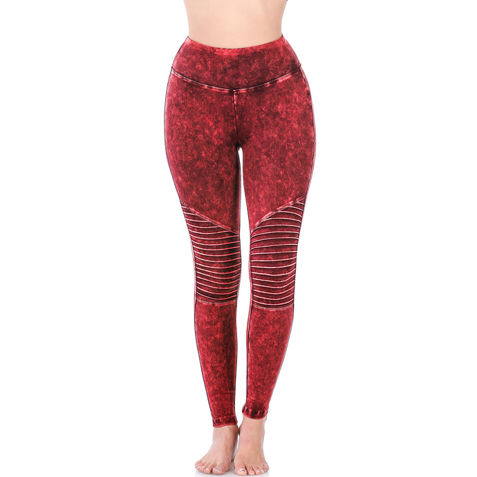 MINERAL WASHED MOTO LEGGING