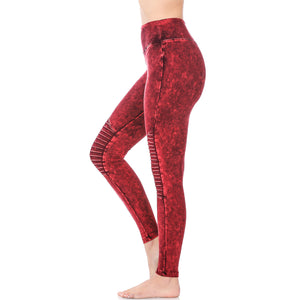 MINERAL WASHED MOTO LEGGING