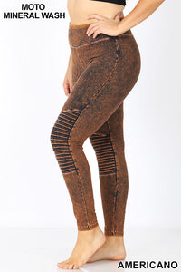 CURVY COMFY MINERAL WASHED MOTO LEGGING SET