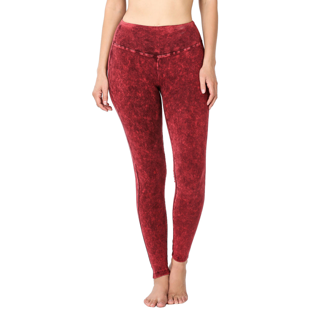 MINERAL WASHED WIDE WAISTBAND YOGA LEGGINGS
