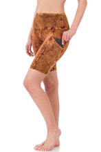 Load image into Gallery viewer, MINERAL WASHED WIDE WAISTBAND BIKER SHORTS