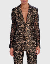 Load image into Gallery viewer, SERENA FLORAL SEQUIN SHEER BLAZER JACKET
