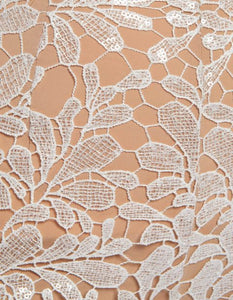 SERENA FLORAL SEQUIN SHEER BLAZER JACKET