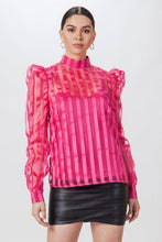 Load image into Gallery viewer, FANCY STRIPED ORGANZA TOP