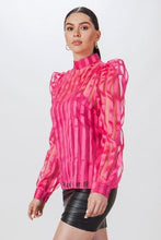 Load image into Gallery viewer, FANCY STRIPED ORGANZA TOP