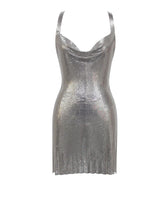Load image into Gallery viewer, SERENITY SILVER COPPER MESH DRESS