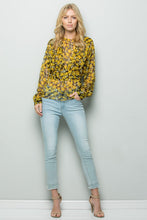 Load image into Gallery viewer, SHEER FLORAL PRINT BLOUSE
