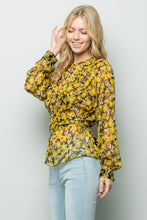 Load image into Gallery viewer, SHEER FLORAL PRINT BLOUSE
