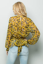 Load image into Gallery viewer, SHEER FLORAL PRINT BLOUSE