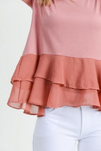 Load image into Gallery viewer, CHIFFON RUFFLE TOP