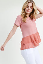 Load image into Gallery viewer, CHIFFON RUFFLE TOP
