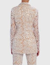 Load image into Gallery viewer, SERENA FLORAL SEQUIN SHEER BLAZER JACKET