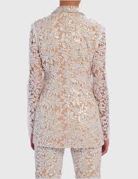 SERENA FLORAL SEQUIN SHEER BLAZER JACKET