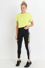 Load image into Gallery viewer, HIGHWAIST NEON STRIPES COTTON LEGGINGS
