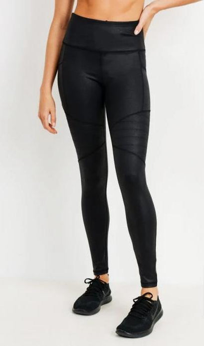 HIGHWAIST FOIL MOTO LEGGINGS