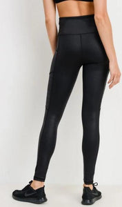 HIGHWAIST FOIL MOTO LEGGINGS