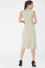 Load image into Gallery viewer, LAVISH ALICE SLEEVELESS TUXEDO MIDI DRESS