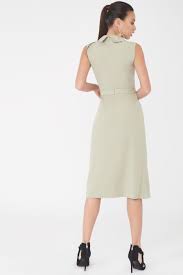 LAVISH ALICE SLEEVELESS TUXEDO MIDI DRESS