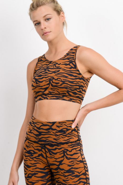 TIGER PRINT SPORTS BRA