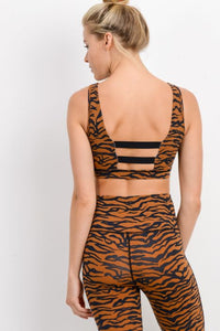 TIGER PRINT SPORTS BRA