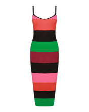Load image into Gallery viewer, MULTI STRIPE KNITTED MIDI DRESS