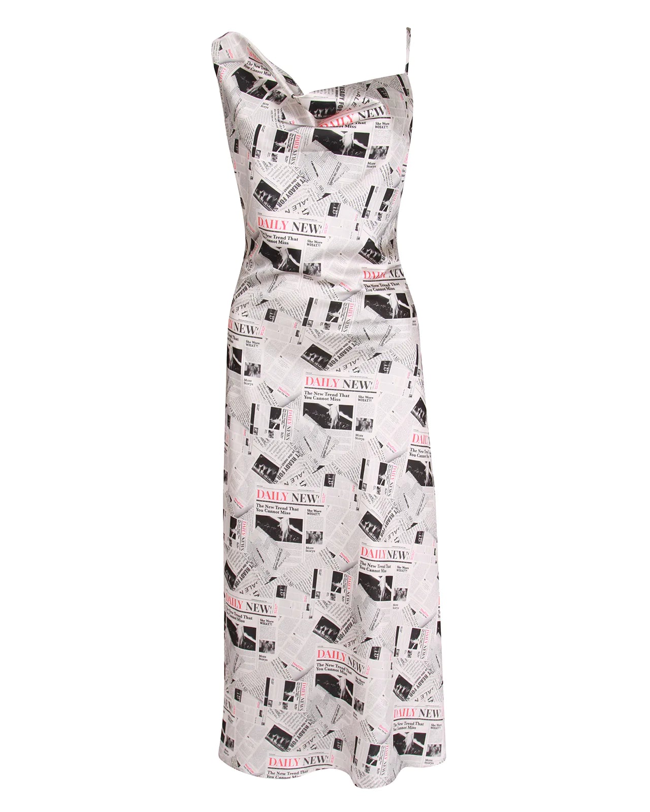 satin newspaper dress Carrie Newspaper Dress, 90s Cocktail Party Style, Summer Dress