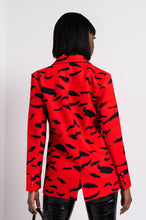 Load image into Gallery viewer, AZALEA WANG RED ZEBRA BLAZER JACKET