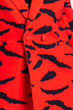 Load image into Gallery viewer, AZALEA WANG RED ZEBRA BLAZER JACKET