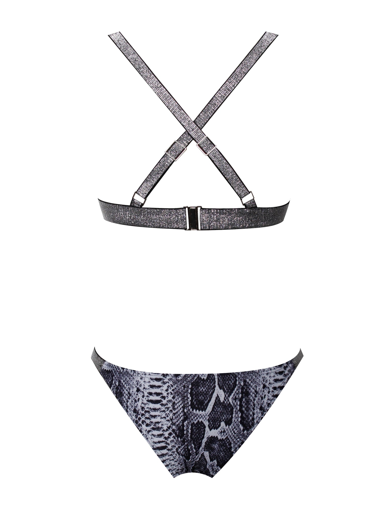 White snake print 2024 bikini