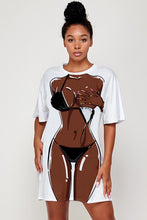 Load image into Gallery viewer, BIKINI SEXY BODY CARTOON TEE DRESS