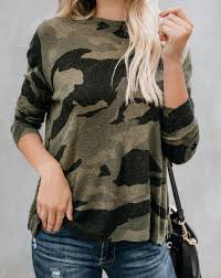 CAMO ZIP KNIT SWEATER