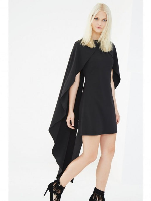 LAVISH ALICE MAXI OVERLAY CAPE SHIFT DRESS