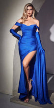 Load image into Gallery viewer, SHIMMER OFF SHOULDER GOWN WITH GLOVES