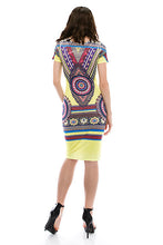 Load image into Gallery viewer, CLEO SHORT SLEEVE DASHIKI PRINT DRESS