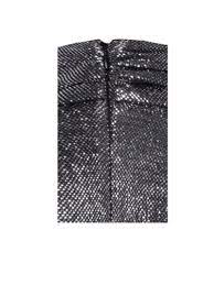 TAVIA SILVER METALLIC ONE SLEEVE DRESS