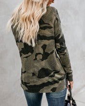 Load image into Gallery viewer, CAMO ZIP KNIT SWEATER