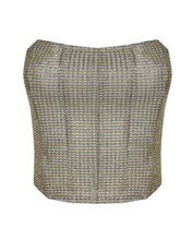 Load image into Gallery viewer, GOLD METALLIC BANDEAU CORSET TOP