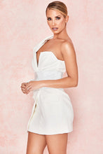 Load image into Gallery viewer, INAYA ONE SLEEVE TUXEDO DRESS